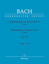 Brandenburg Concerto No. 4 Urtext Orchestra Scores/Parts sheet music cover